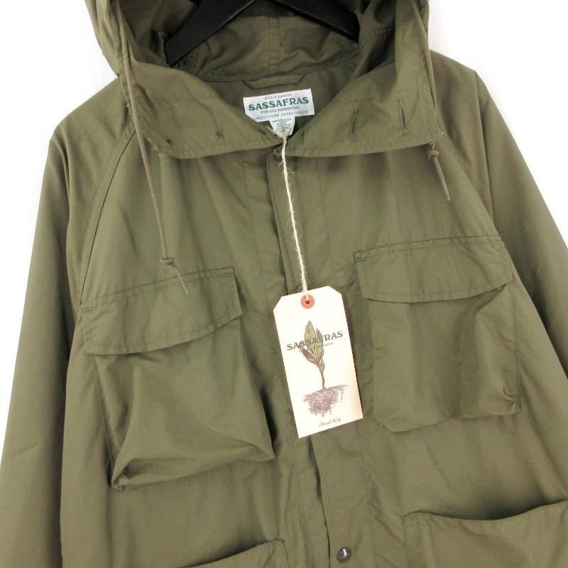 ササフラス オリーブグリーン マウンテンパーカー XS 【公式通販】