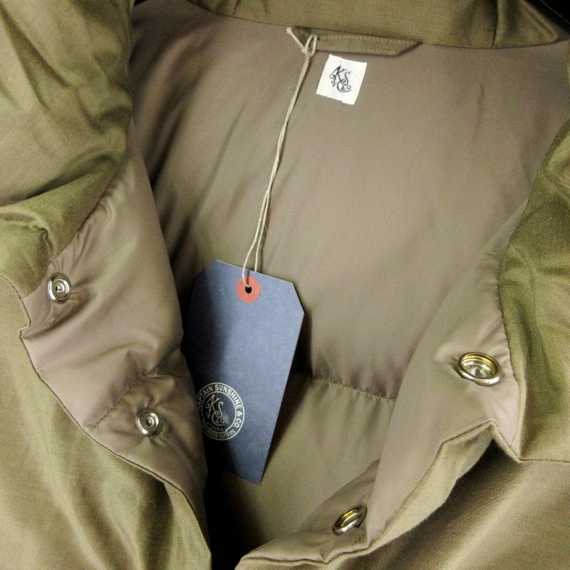 未使用 KAPTAIN SUNSHINE キャプテンサンシャイン ダウンジャケット Eskimo Down Coat KS9FCO04 カーキ 38 タグ付き メンズ  中古 20013069｜classic｜05