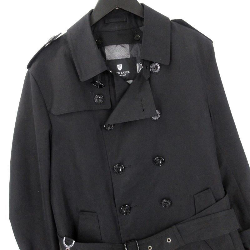 ブラックレーベルクレストブリッジライナー付 トレンチコート 黒 ベルト