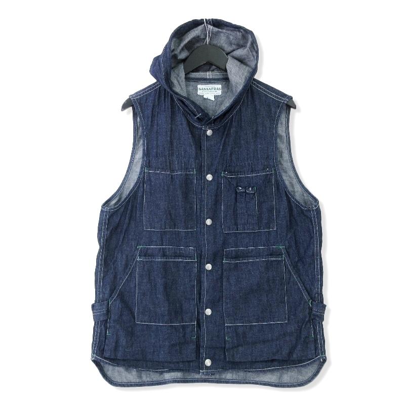 SASSAFRAS ササフラス Tree Chopper Bud Vest デニム ツリーチョッパー 