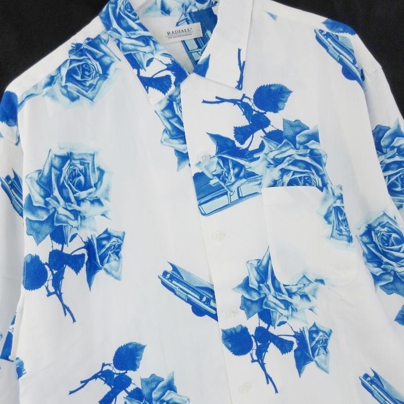 RADIALL 美品 ラディアル CHEVY ROSE OPEN COLLARED SHIRT L/S RAD 