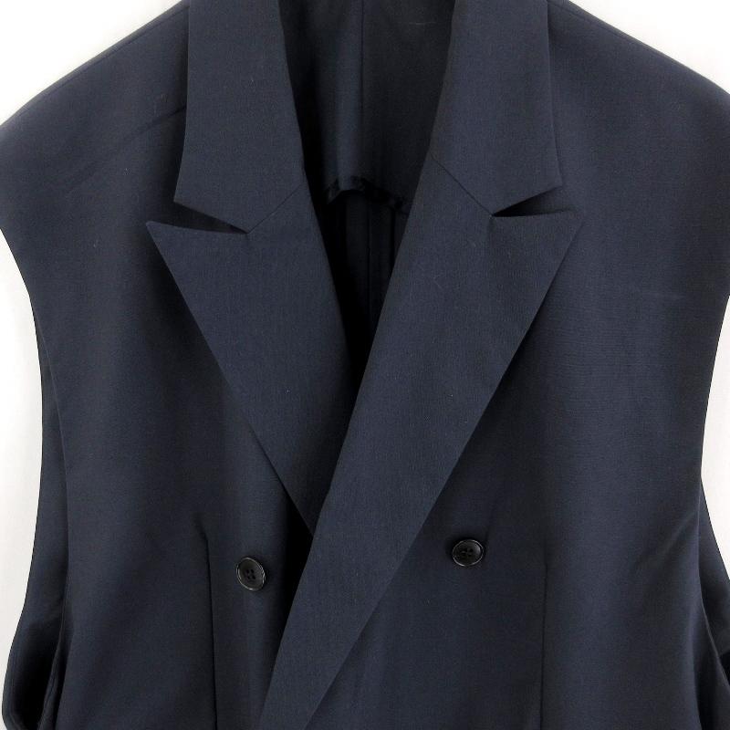 RYO TAKASHIMA リョウタカシマ SLEEVE LESS DOUBLE BREASTED JACKET  