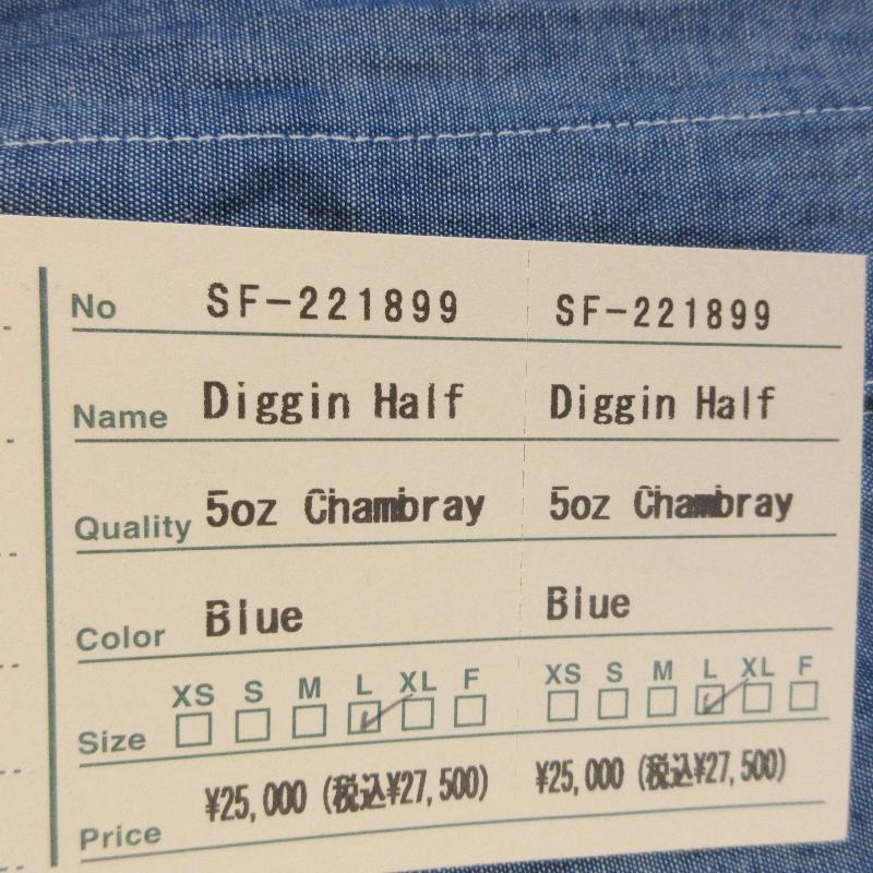 SASSAFRAS ササフラス DIGGIN HALF SASSAFRAS 未使用 ササフラス Diggin Half 5oz Chambray SF