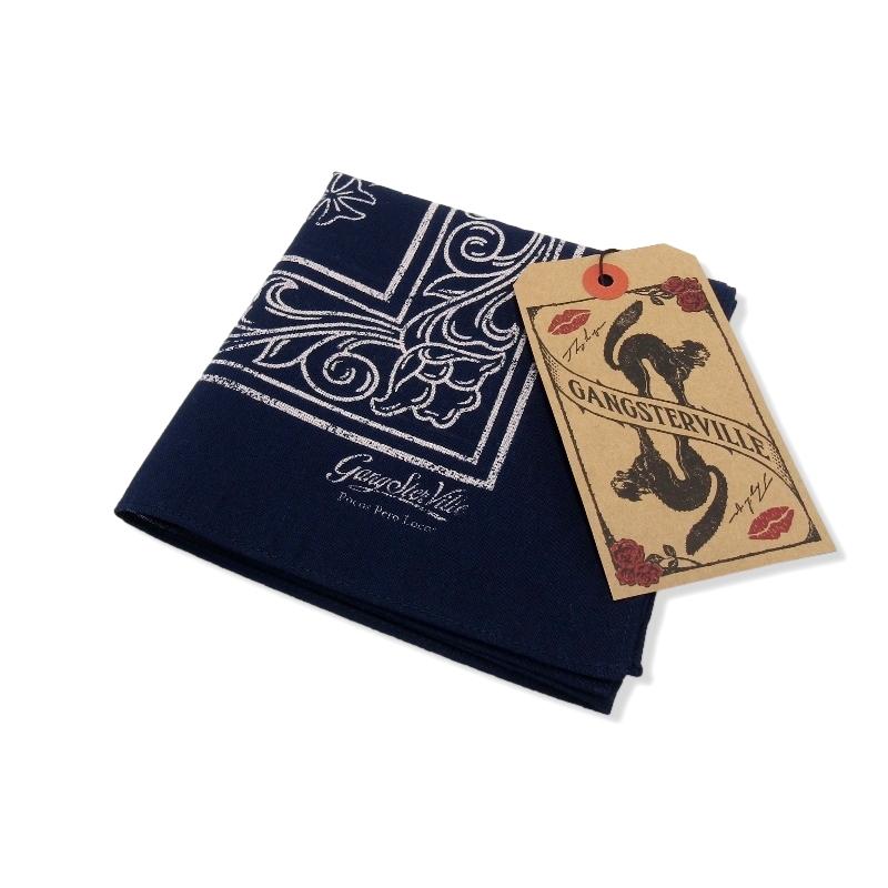 未使用 GANGSTERVILLE ギャングスタービル バンダナ GSV21SSG14 21SS DJANGO BANDANA ネイビー