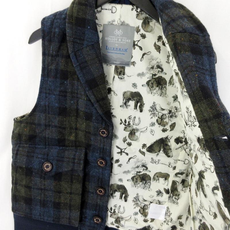 LAVENHAM × MOLLOY & SONS ラベンハム キルティングベスト チェック