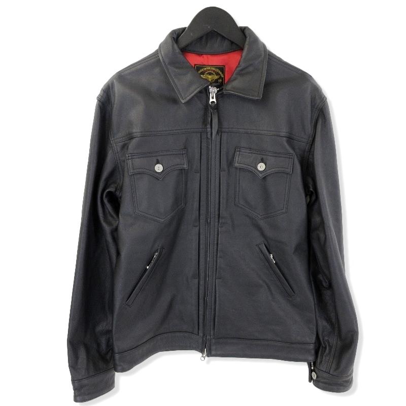 シルバーグレー サイズ 美品 SKULL FLIGHT スカルフライト レザー