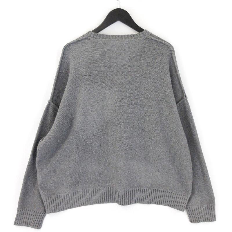 美品 DAIRIKU ダイリク 22AW ニット American Dream Inside-out Knit インサイドアウトニット セーター  グレー F タグ付き 20016597