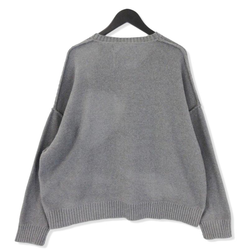 美品 DAIRIKU ダイリク 22AW ニット American Dream Inside-out Knit インサイドアウトニット セーター  グレー F タグ付き 20016597