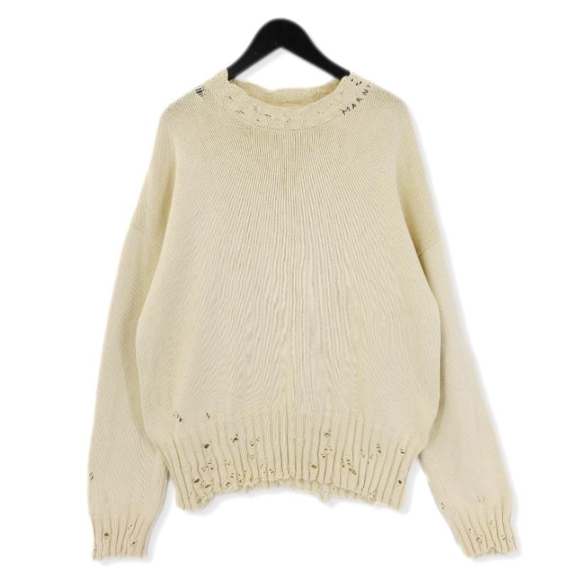 MARNI マルニ ニット GCMG0210A0 ダメージ加工 コットン イタリア製  