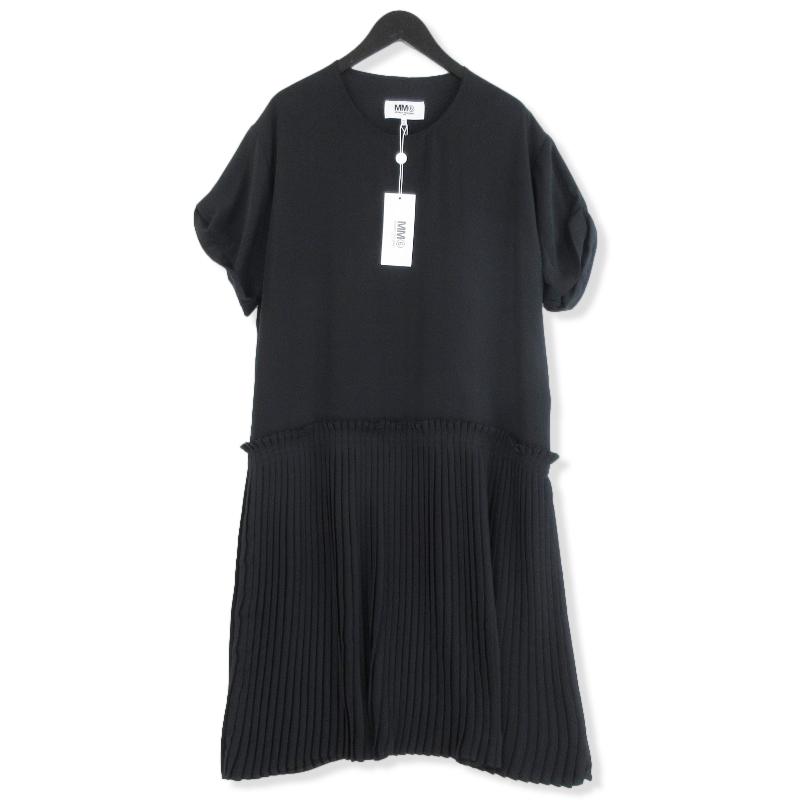 【匿名配送】MM6 メゾンマルジェラ 黒 ノースリーブワンピース モード 夏服 匿名配送】MM6 メゾンマルジェラ 黒 ノースリーブワンピース モード
