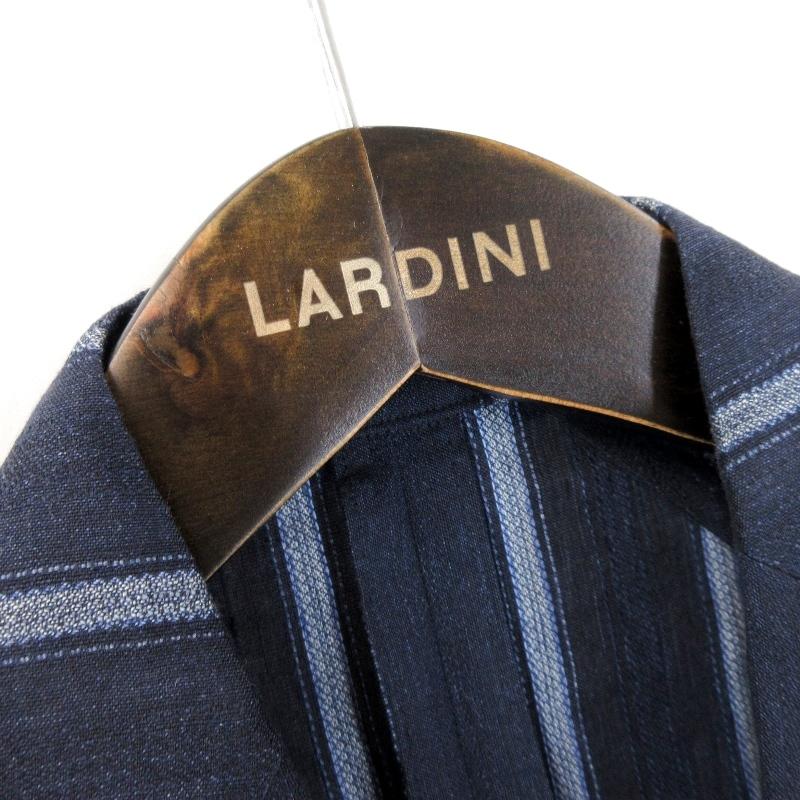 美品 LARDINI ラルディーニ ダブルジャケット JK747 ストライプ 背抜き 