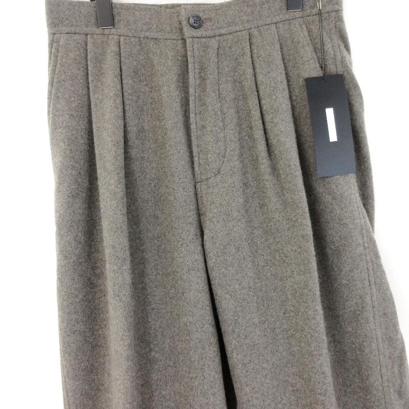 未使用 I アイ CASHMERE WOOL 2TUCK EASY SLACKS 223-20502 2タック 