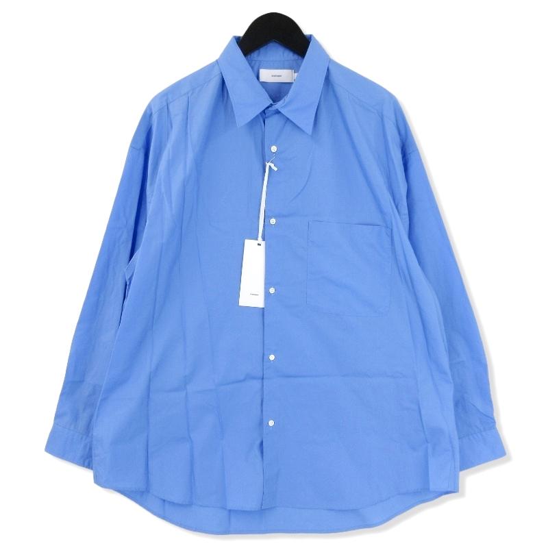 Graphpaper 長袖シャツ　ブルー Graphpaper (グラフペーパー) High Count Regular Collar Shirt