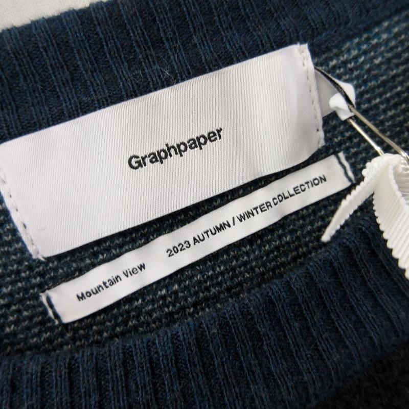 未使用 Graphpaper グラフペーパー 23AW Jacquard Crew Neck Knit 