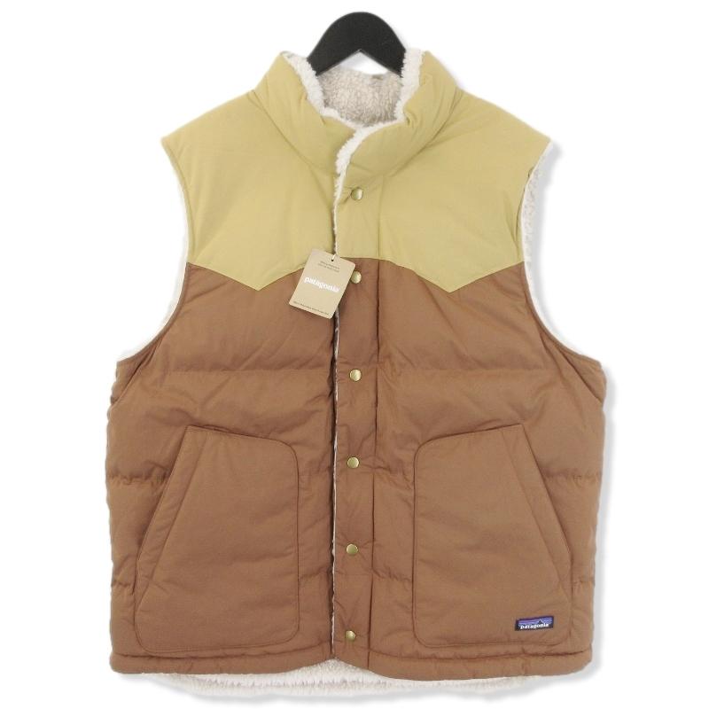美品　Patagonia ビビーダウンベスト　ブラウン/グレー　XLサイズ 美品 Patagonia ビビーダウンベスト ブラウン/グレー XLサイズ