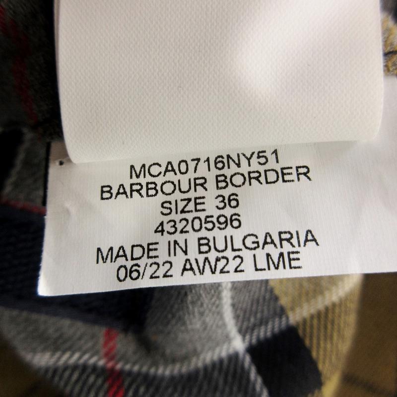 Barbour 美品 バブアー ノンワックスコート ボーダー 222MCA0716 22AW