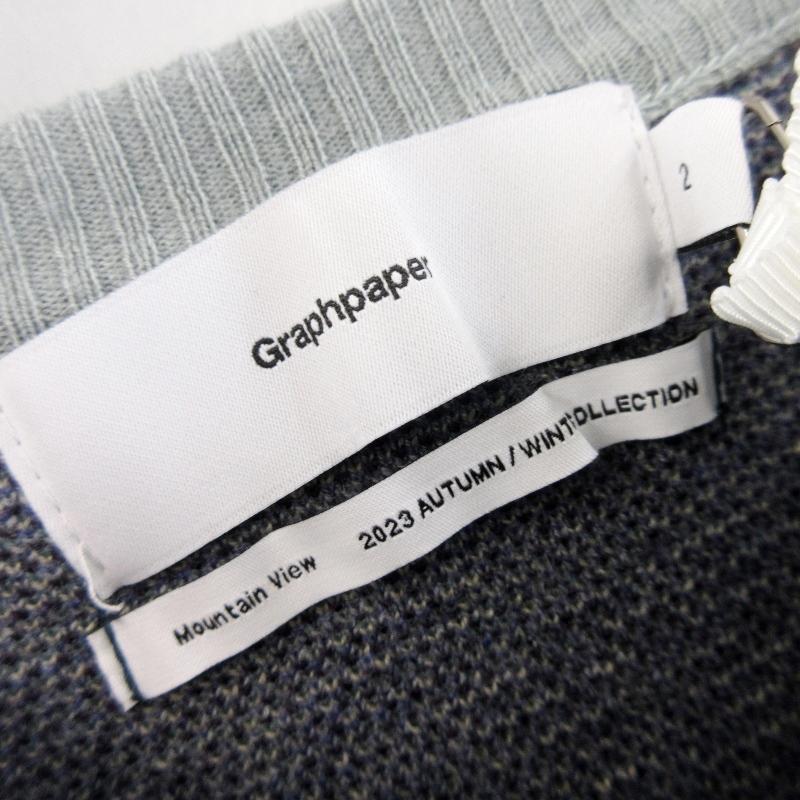 未使用 Graphpaper グラフペーパー Jacquard Crew Neck Knit GU233 