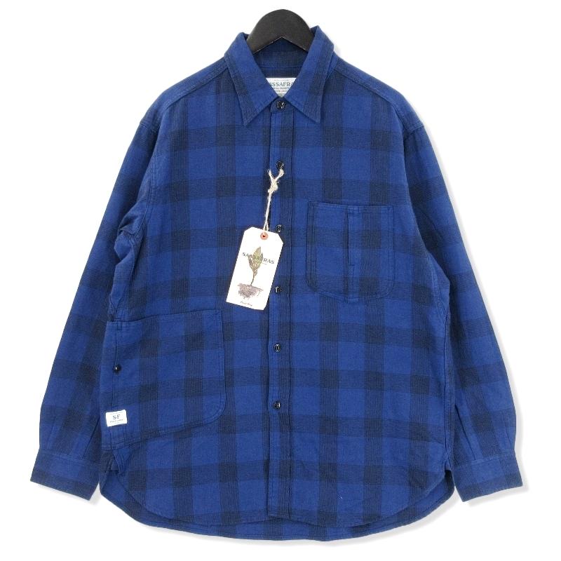 SASSAFRAS 未使用 ササフラス 長袖チェックシャツ SF-231999 Diggin  