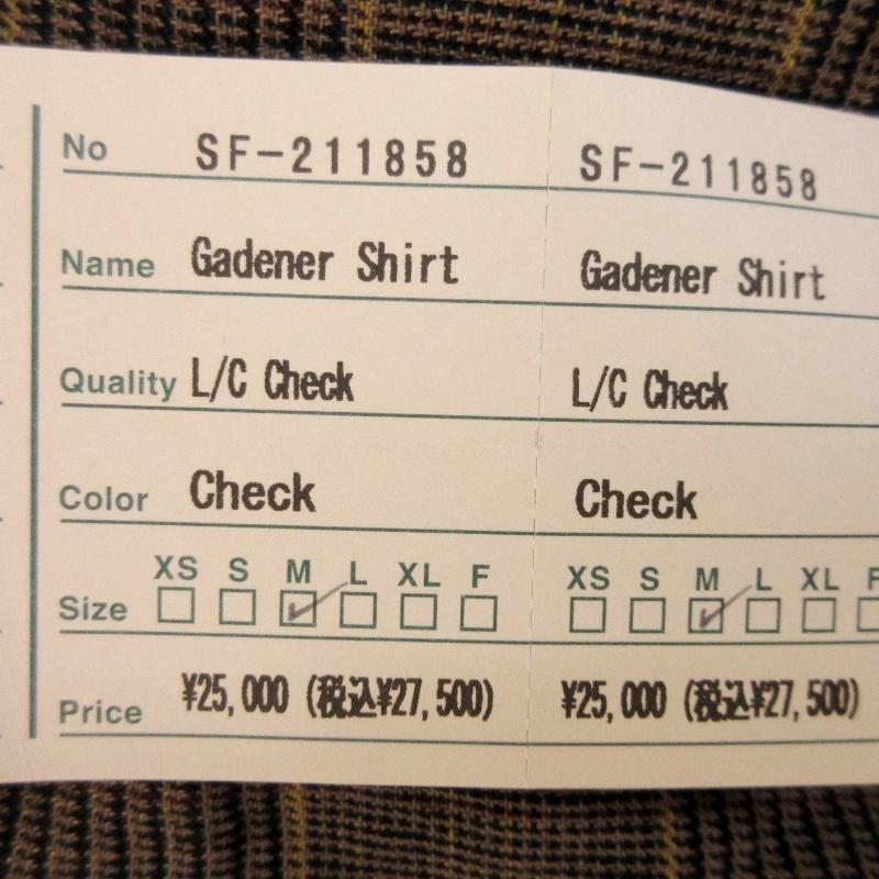 未使用 SASSAFRAS ササフラス ガーデナーシャツ SF-211858 Gardener Shirt 長袖チェックシャツ ブラウン M タグ付き  20018576｜classic｜05