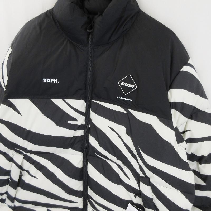 美品 F.C.Real Bristol エフシーレアルブリストル STAND COLLAR DOWN JACKET FCRB-232030 WHITE ZEBRA L タグ付き  20018606｜classic｜03