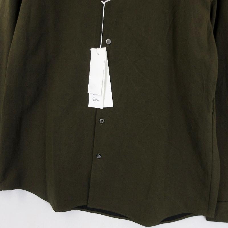 未使用 山内 ヤマウチ 長袖シャツ yc41 有松塩縮加工リネンシャツ 麻  