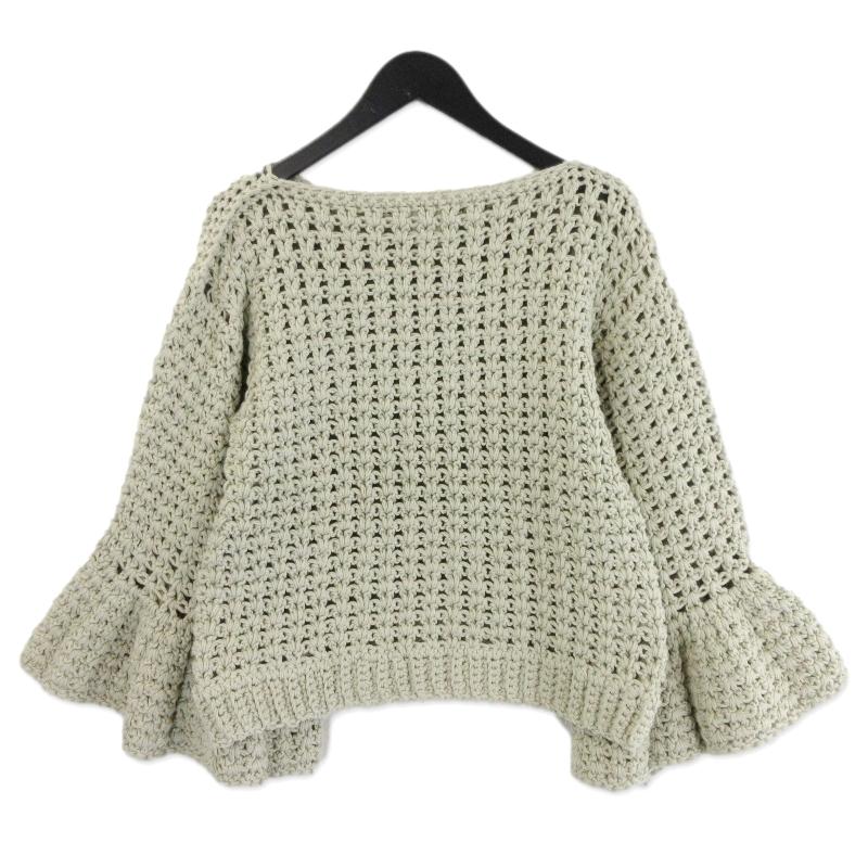 未使用 MAYDI マイディ ニット COMBED COTTON SHELL STITCH PUFFED 