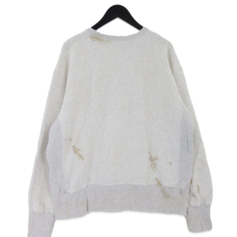 美品 ANCELLM アンセルム クラッシュ クルーネックスウェット ANC-CT17  