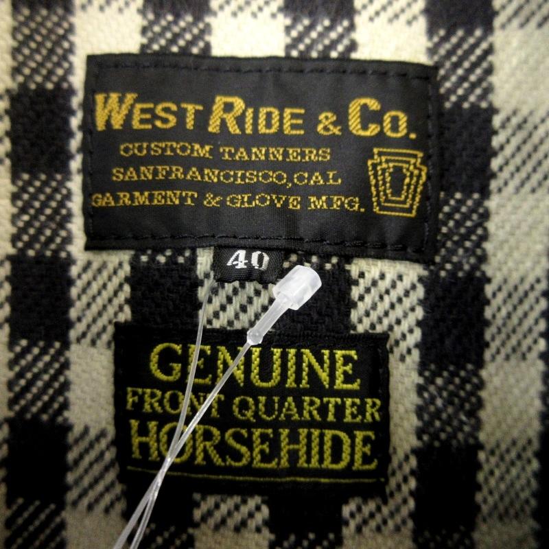 未使用 WEST RIDE ウエストライド レザージャケット REFUGIO 未使用 WEST RIDE ウエストライド レザージャケット REFUGIO