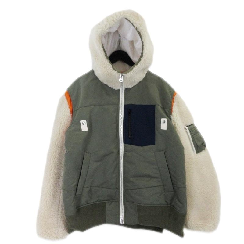 sacai 美品 サカイ ドッキングフライトボアジャケット 23-03220M sacai 美品 サカイ ドッキングフライトボアジャケット 23-03220M