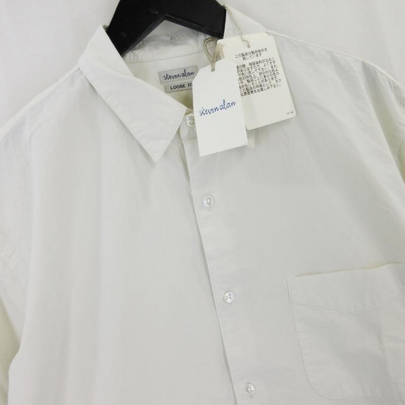 メンズ 【美品】steven alan ホワイト 長袖シャツ