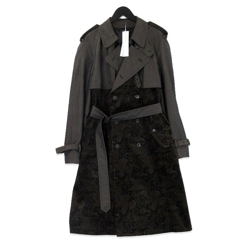 未使用 MAHITO MOTOYOSHI マヒトモトヨシ ペイズリー柄コーデュロイトレンチコート MD-C3012 コーデュロイ Brown M タグ付き 20019892 | 