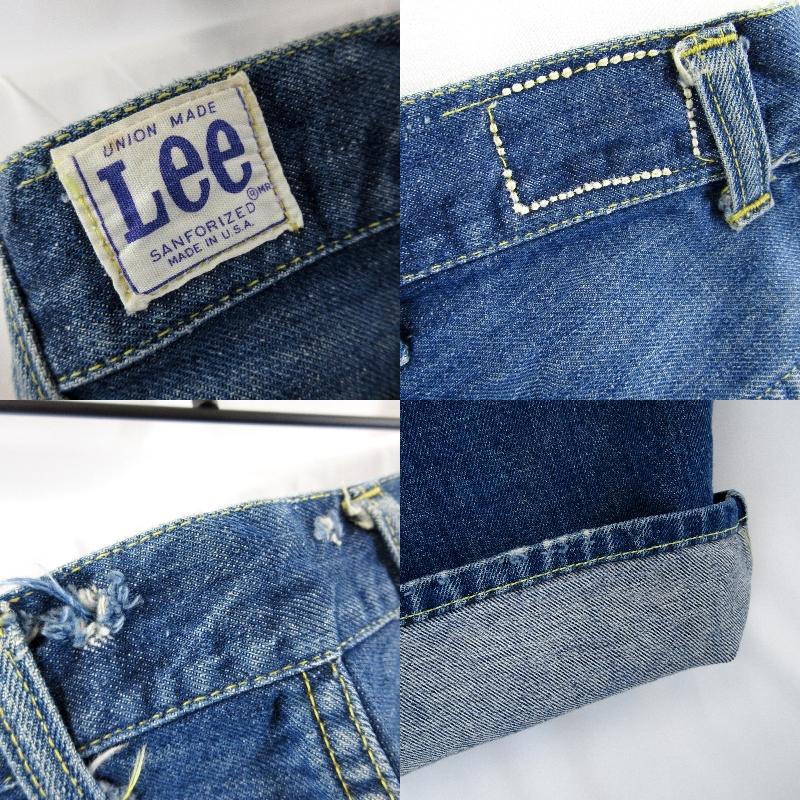 70's Lee デニムペインターパンツ 雰囲気抜群 ユニチケ Lee リー デニムペインターパンツ 70s ドーナツボタン ボタンフライ