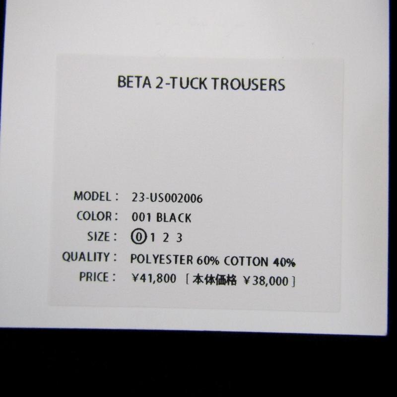 未使用 NTN エヌティーエヌ BETA 2-TUCK TROUSERS 23-MS002006 ベータ