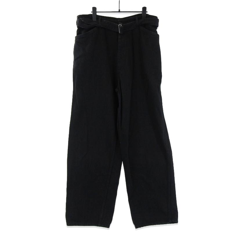 COMOLI ベルテッドデニム 24AW ブラック A03-03001 【公式通販】