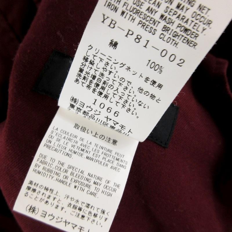 Y's ワイズ カーゴパンツ YB-P81-002 COTTON TWILL CUFFED HEM CARGO