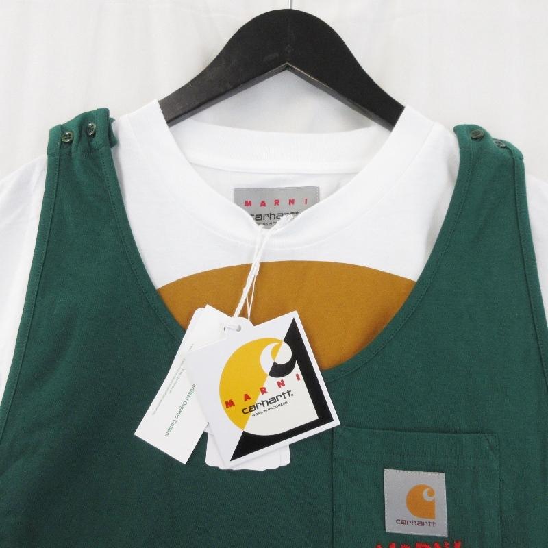 未使用 MARNI × carhartt マルニ カーハート T-SHIRT WITH GREEN VEST 