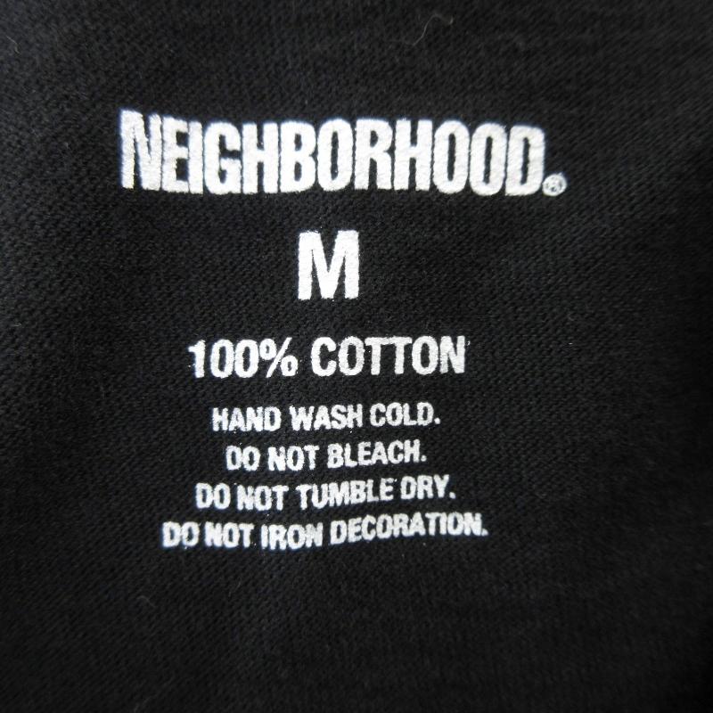 美品 NEIGHBORHOOD ネイバーフッド 長袖Tシャツ 241PCNH-ST04 NH.TEE SS-4 コットン天竺 ワンウォッシュ  ブラック 黒 M  22000724｜classic｜04