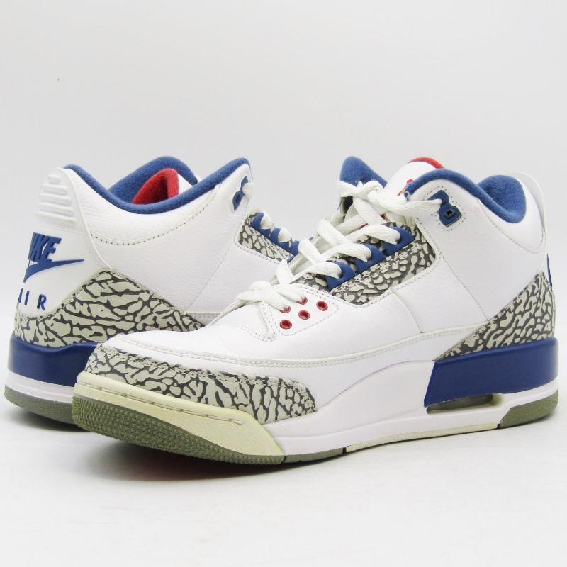 美品 NIKE ナイキ 27cm AIR JORDAN 3 RETRO OG 854262-106 2016年製 エアジョーダン3  WHITE/FIRE RED-TRUE BLUE  22000747｜classic｜02