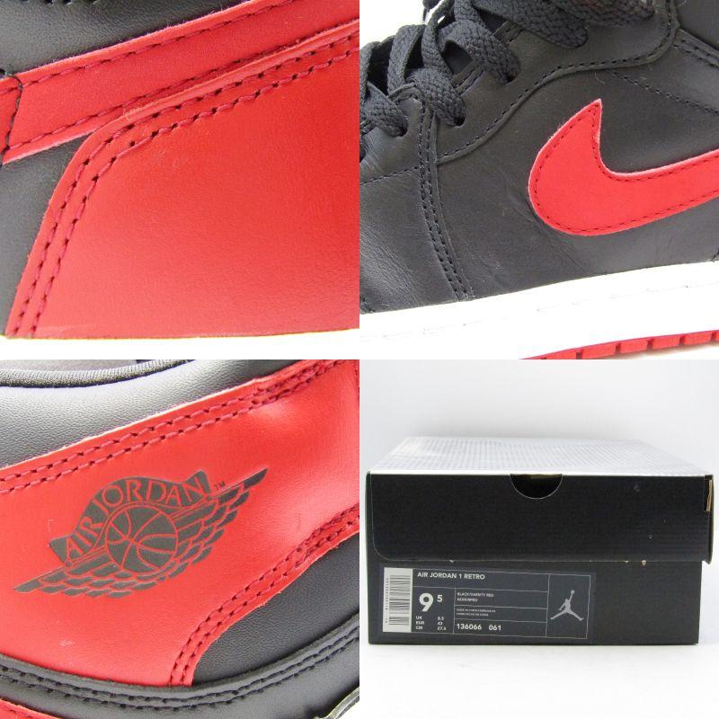 NIKE 美品 ナイキ 27.5cm AIR JORDAN 1 RETRO BRED 136066-061 2001年 