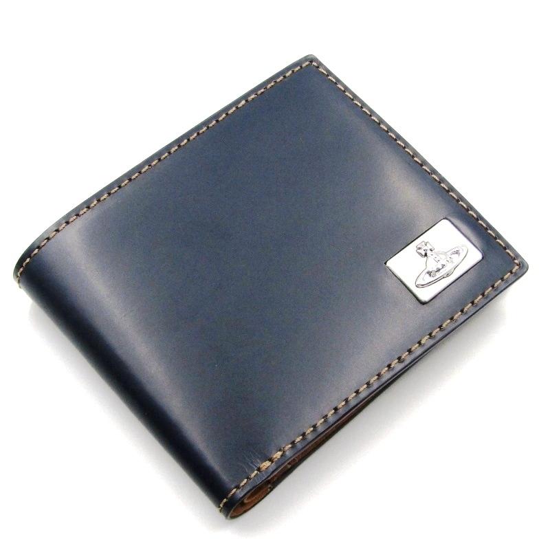 Vivienne Westwoodレザー 二つ折り財布 紺色 楽天市場】ヴィヴィアンウエストウッド 財布 二つ折り財布 紺