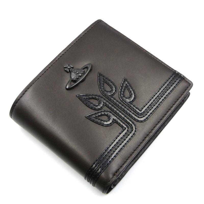 新品未使用◇VivienneWestwood スリム 二つ折り財布 ORB 黒