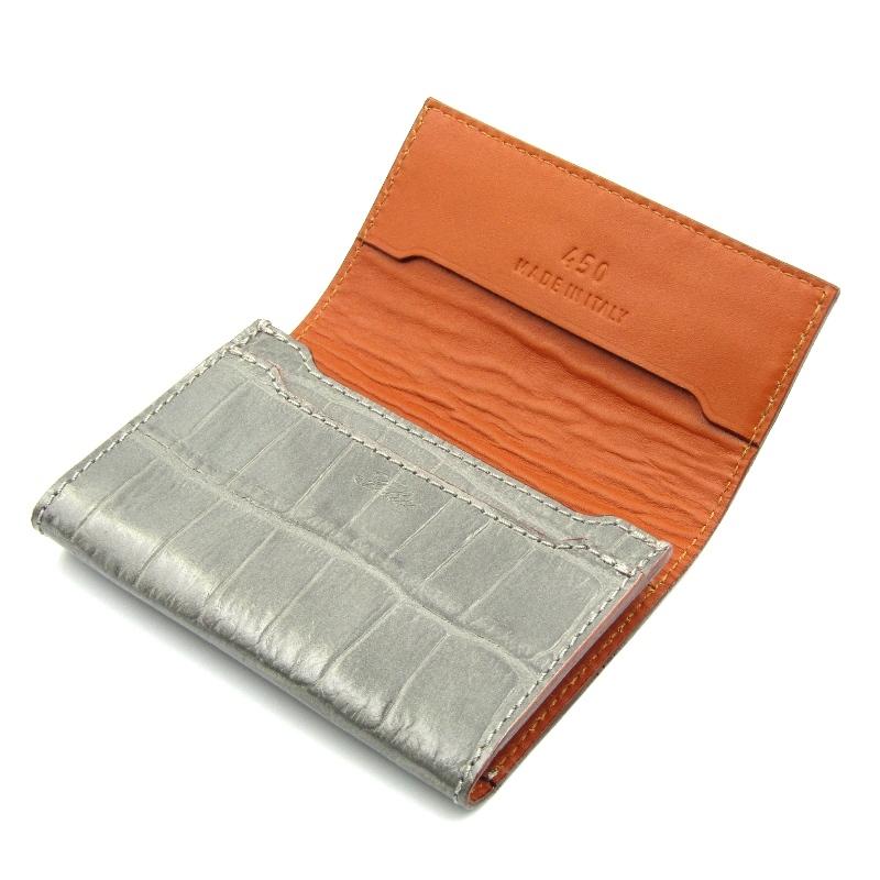 Felisi 美品 フェリージ 名刺入れ 450/SA カードケース クロコ型