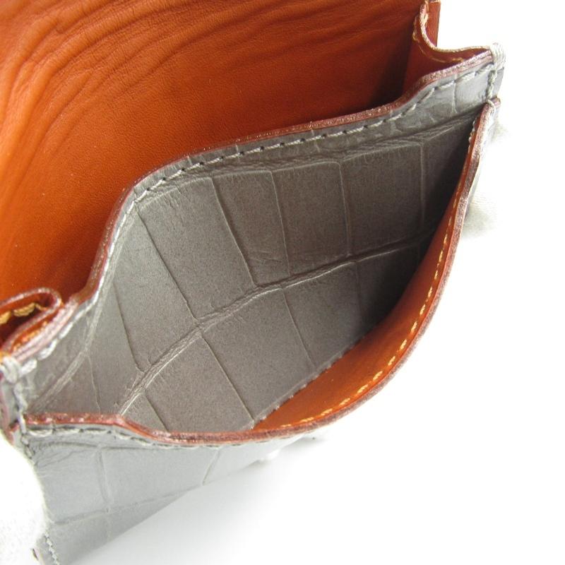 美品☆Felisi クロコ型押し 名刺入れ カードケース レザー ビジネス Felisi 美品 フェリージ 名刺入れ 450/SA カードケース クロコ型