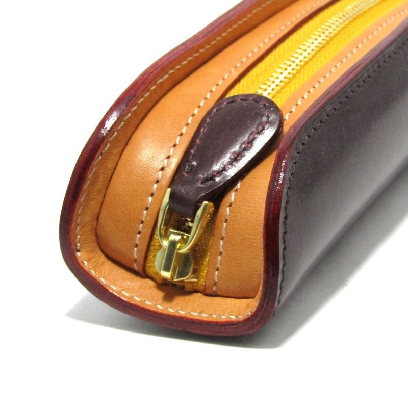 GANZO ガンゾ ブライドルレザー ペンケース THIN BRIDLE(シンブライドル) ファスナー付き4本入りペンケース