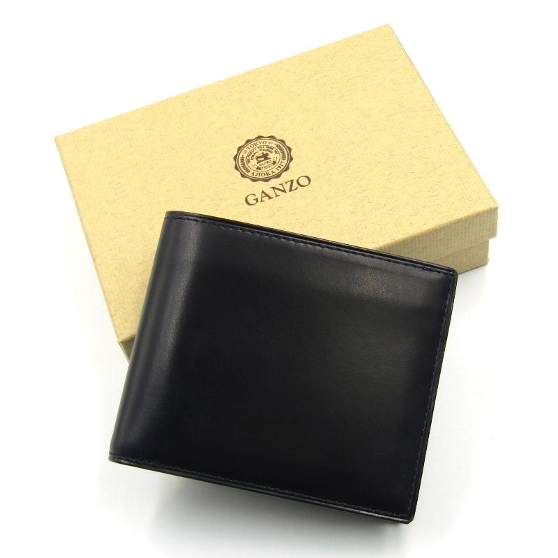 気質アップ】 未使用 GANZO GUD2 小銭入れ付き二つ折り財布 ネイビー