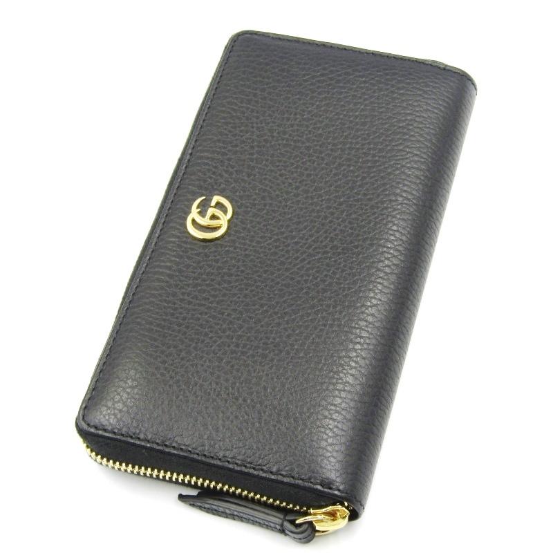 美品 GUCCI グッチ 長財布 456117 CAO0G 1000 GGマーモント ジップ 