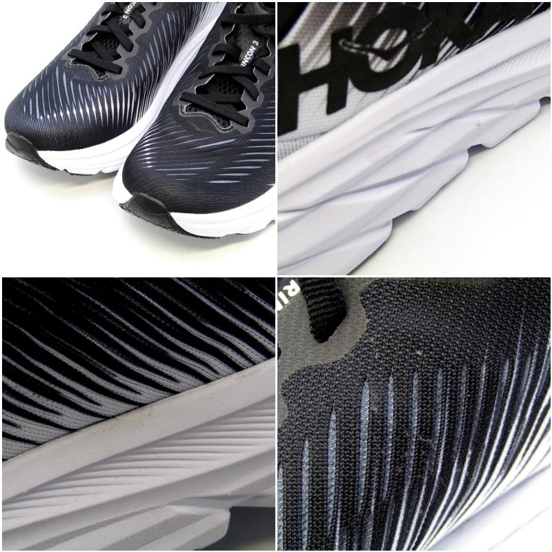 美品 HOKA ONE ホカオネオネ 24cm W RINCON3 1119396-BWHT ウィメンズ 