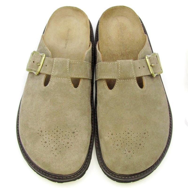 新品 定価46200円 エンダスキーマ バグス スエードサンダル カーキベージュ 