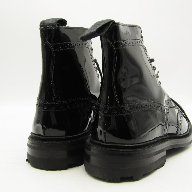 未使用 Tricker's トリッカーズ UK8 2508/31 MALTON パテント ブローグブーツ カントリーブーツ モールトン ブラック  24002684｜classic｜05