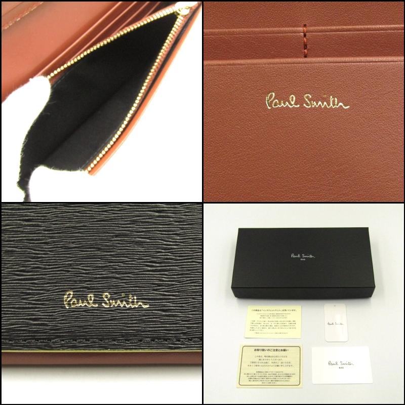 未使用 Paul Smith ポールスミス 長財布 813020 P927 カラードエッジSS24 小銭入れ付 ブラック 黒   24002847｜classic｜07